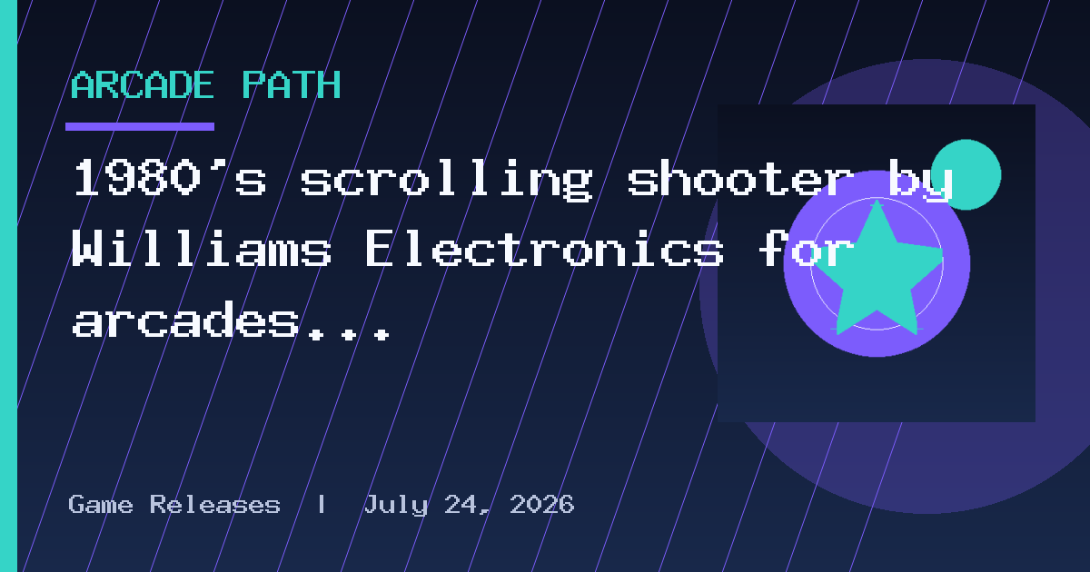 1980's scrolling shooter by Williams Electronics for arcades as an Acidbottle