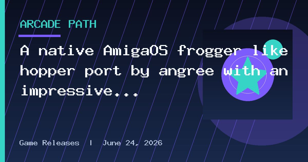 A native AmigaOS frogger like hopper port by angree with an impressive