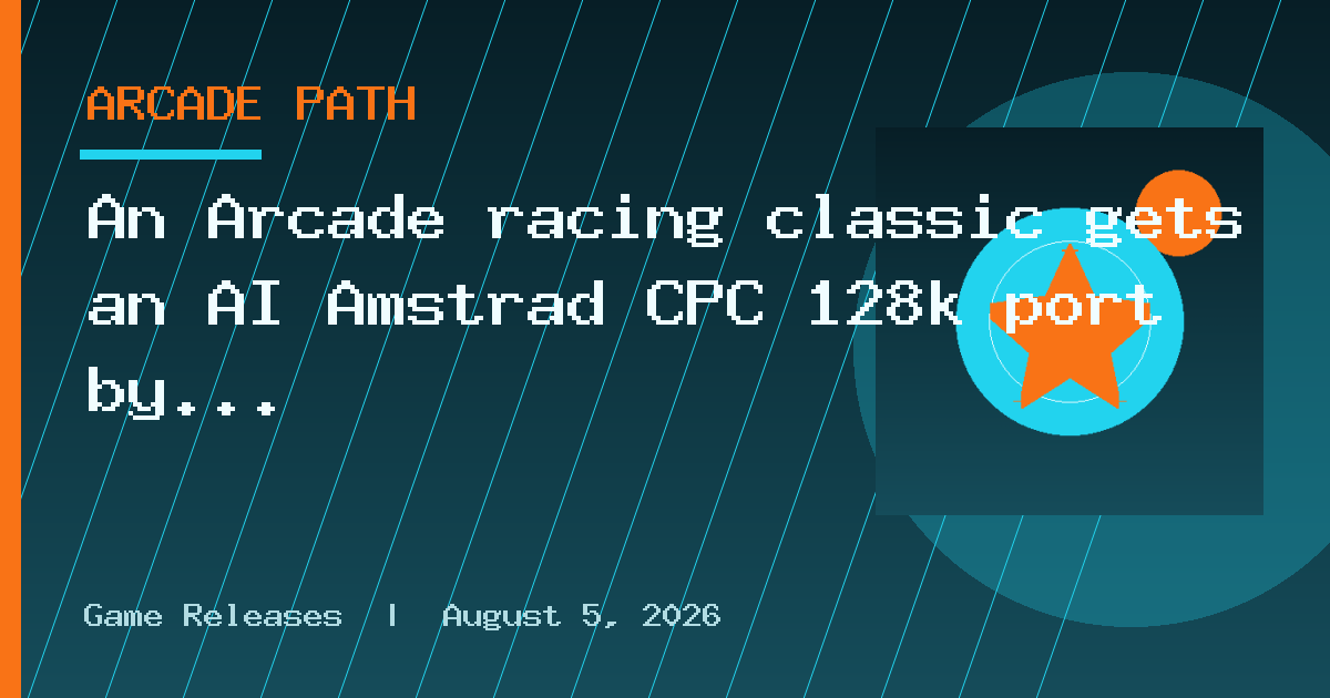 An Arcade racing classic gets an AI Amstrad CPC 128k port by Oldschool Is