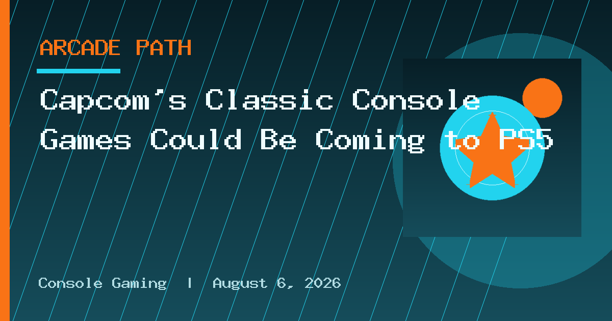 Capcom's Classic Console Games Could Be Coming to PS5
