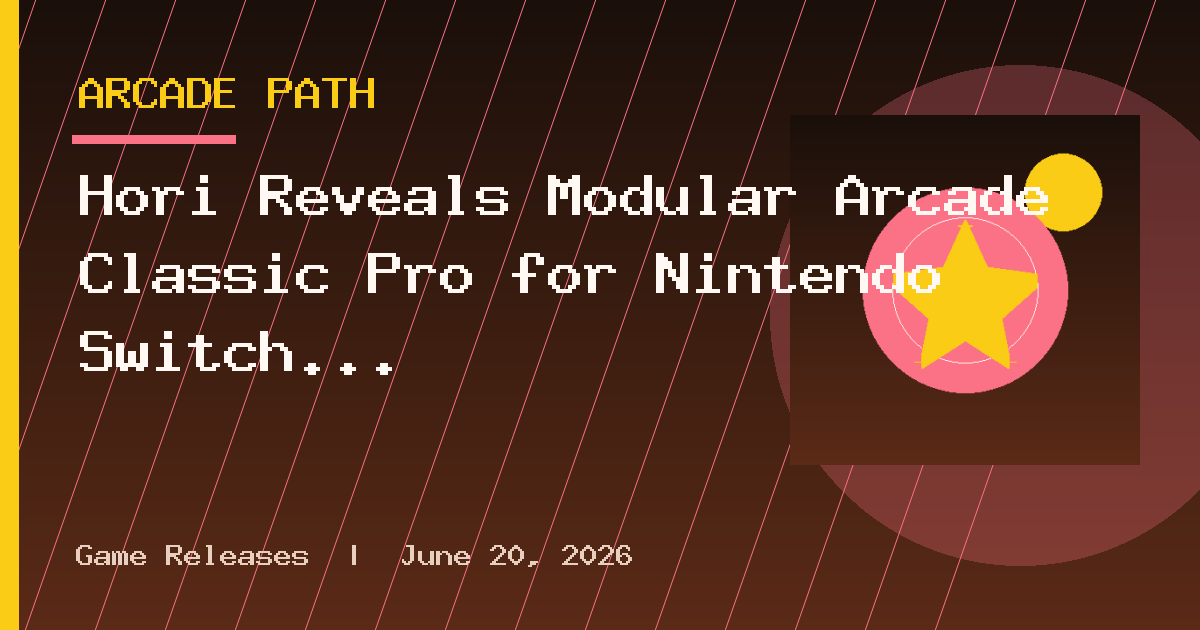 Hori Reveals Modular Arcade Classic Pro for Nintendo Switch 2 and PC