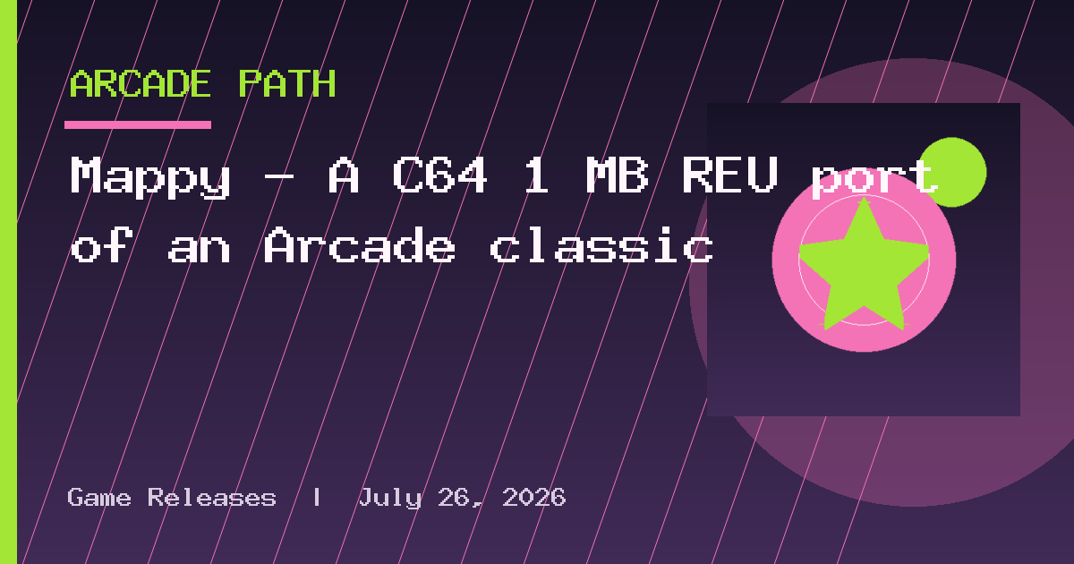 Mappy - A C64 1 MB REU port of an Arcade classic
